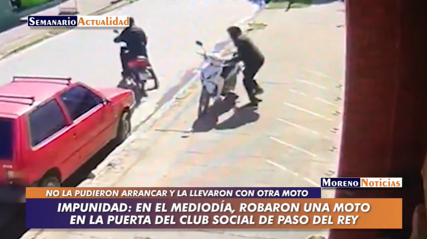 Impunidad En El Mediodía Robaron Una Moto En La Puerta Del Club Social De Paso Del Rey 0969